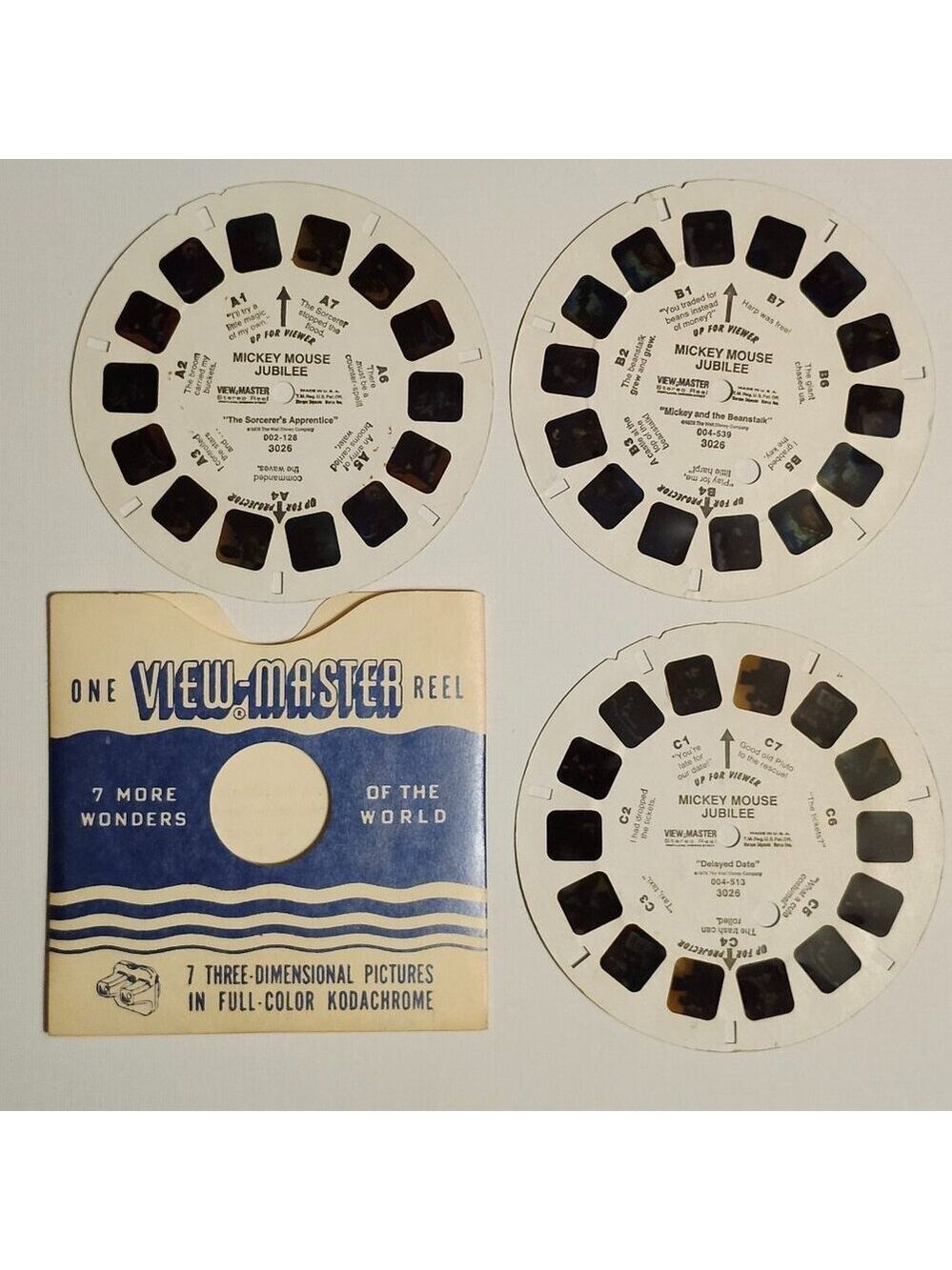 VINTAGE Disney Mickey Mouse Jubilee View Master Reels Lot of 3 1978